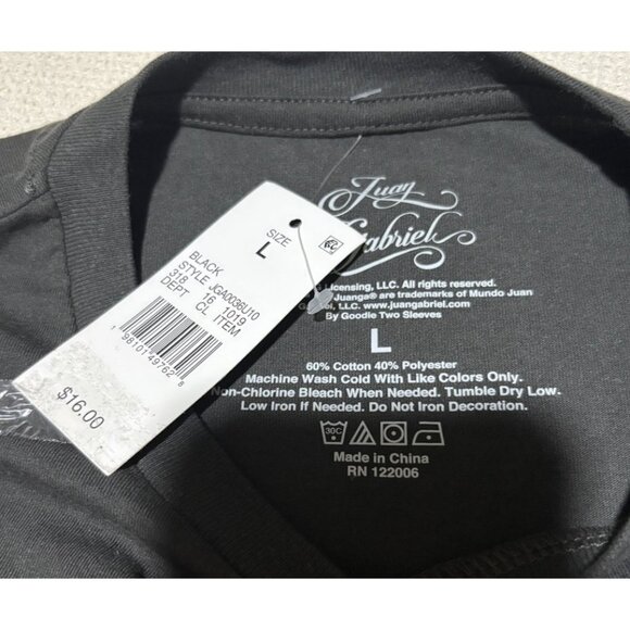 Juan Gabriel Graphic T-Shirt L Black Concert Tour Licensed Music Tee - Picture 2 of 5